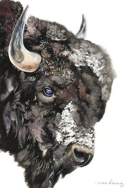 Beasty Bison by Soo Beng Lim canvas print