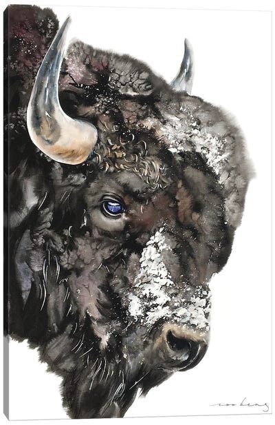 Beasty Bison Canvas Art Print - Soo Beng Lim