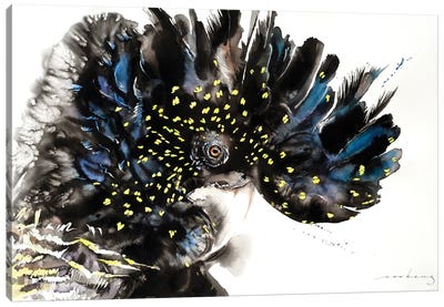 Black Cockatoo Canvas Art Print - Cockatoo Art