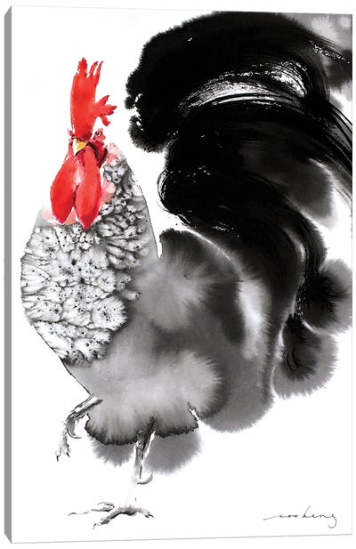 Crower Rooster Canvas Art Print - Soo Beng Lim