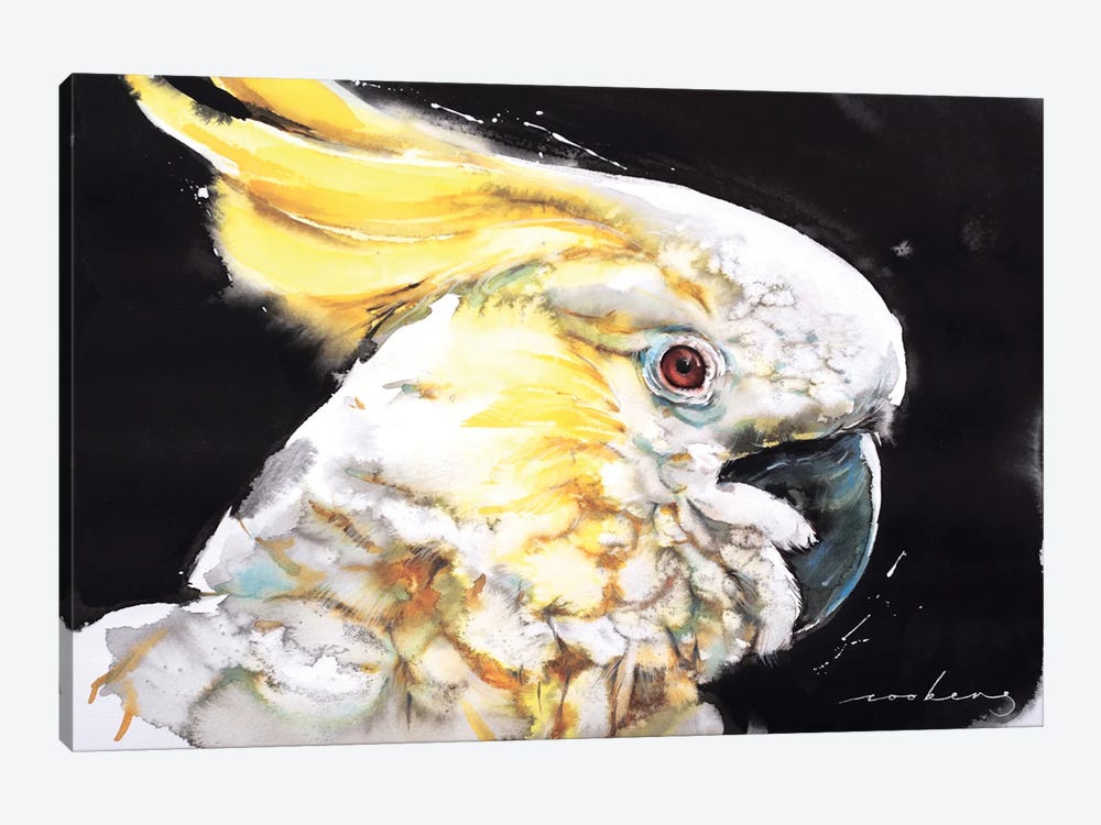 Crowned Feathers Parrot by Soo Beng Lim 1-piece Canvas Print