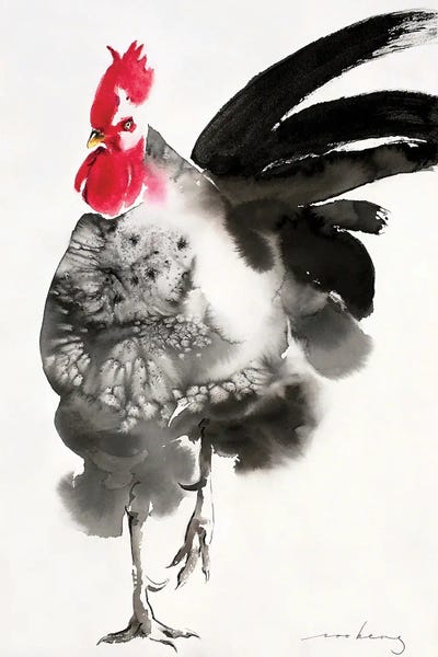 Soo Beng Lim: Feathers Rooster by Soo Beng Lim