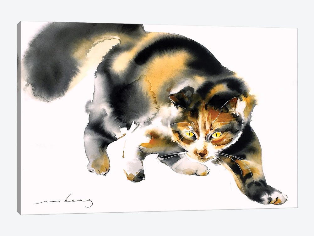 Go Getter Cat by Soo Beng Lim 1-piece Canvas Artwork