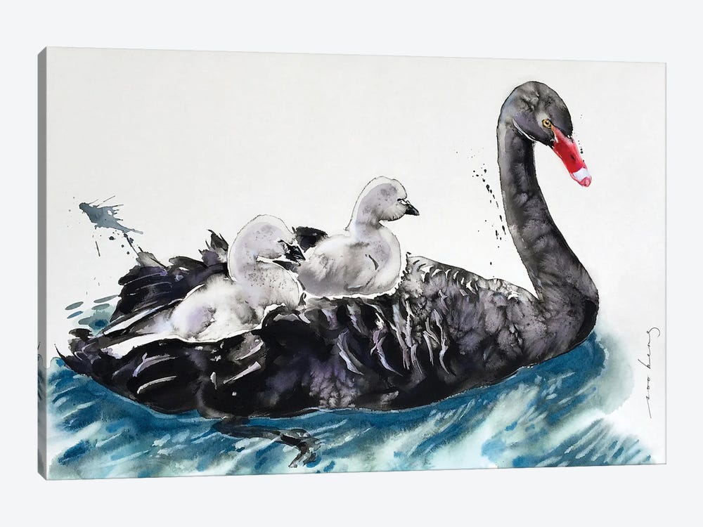 Joy Ride Swan by Soo Beng Lim 1-piece Canvas Print