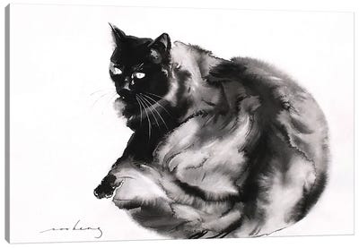 Lush Beauty Cat Canvas Art Print - Soo Beng Lim