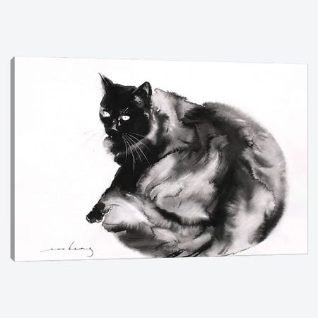 Lush Beauty Cat Canvas Print #LIM351} by Soo Beng Lim Canvas Art