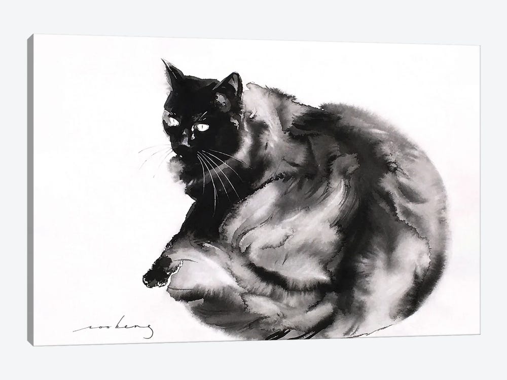 Lush Beauty Cat by Soo Beng Lim 1-piece Canvas Art