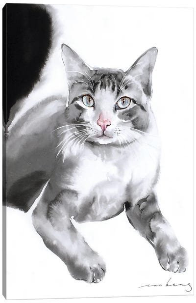 Sweet Gaze Cat Canvas Art Print - Soo Beng Lim