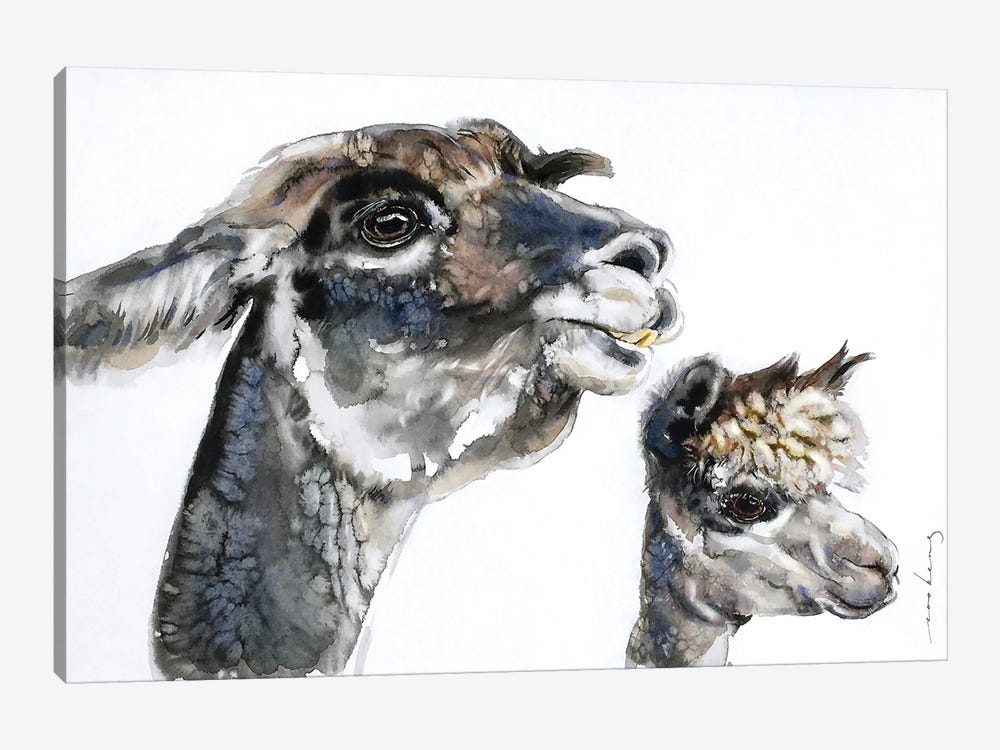 The Llamas II by Soo Beng Lim 1-piece Canvas Art