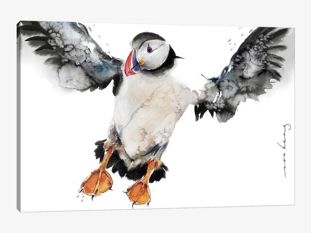 Puffin Display by Soo Beng Lim 1-piece Canvas Art