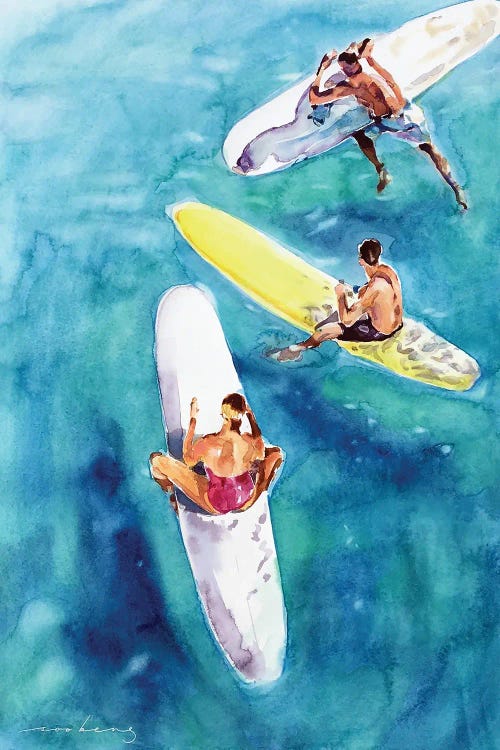 Surfers Hang Out