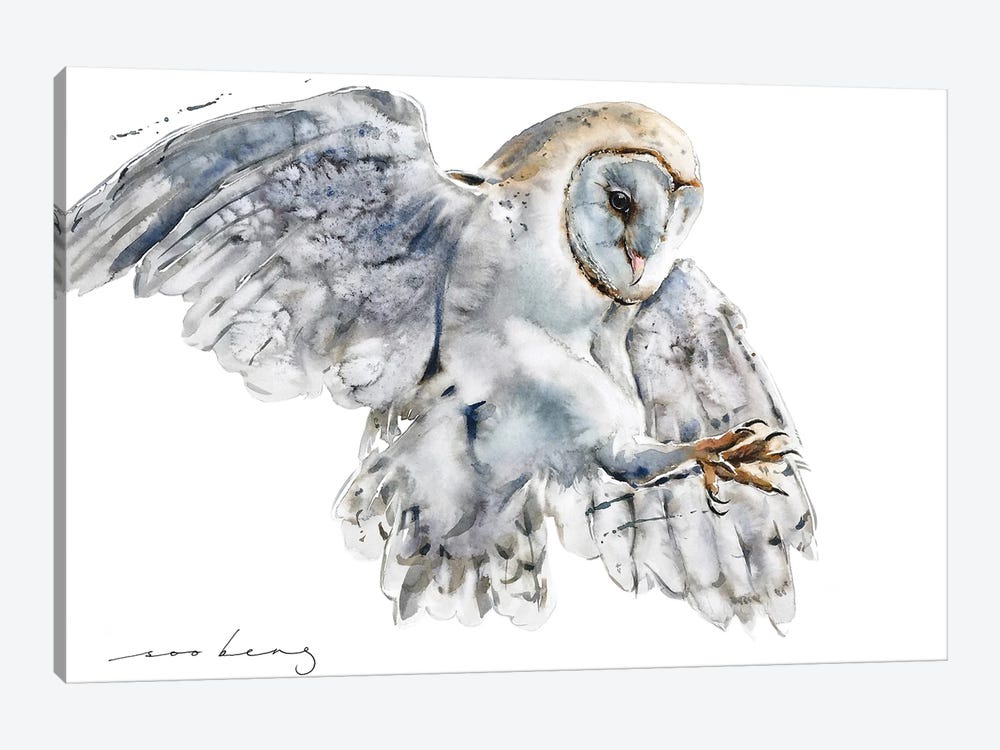 White Owl by Soo Beng Lim 1-piece Canvas Print