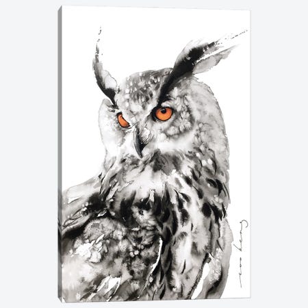 Owl Wise Canvas Print #LIM371} by Soo Beng Lim Canvas Artwork