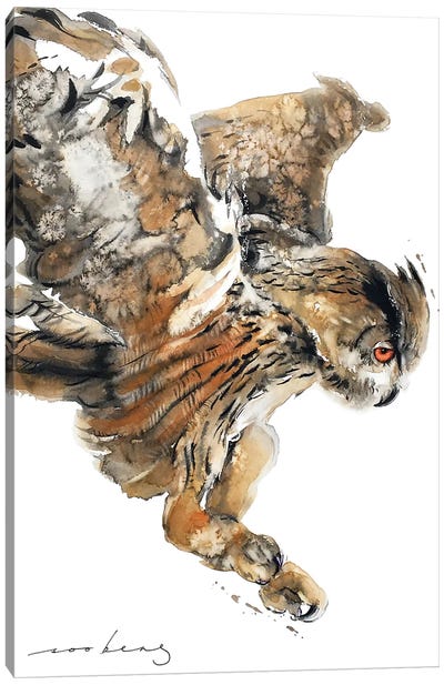 Owl Hunt Canvas Art Print - Soo Beng Lim