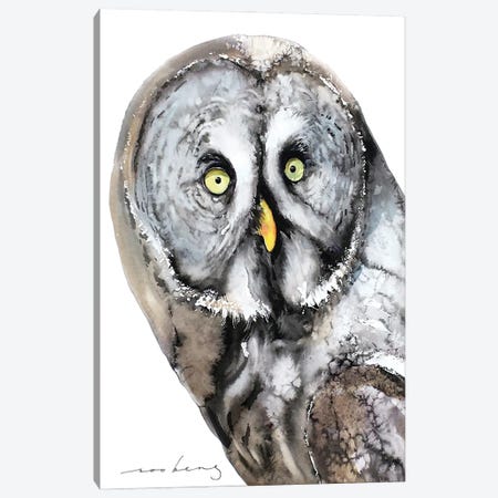 Mystic Owl Canvas Print #LIM376} by Soo Beng Lim Art Print