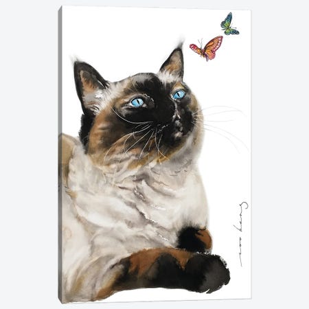 Cat Transfixe Canvas Print #LIM378} by Soo Beng Lim Canvas Artwork