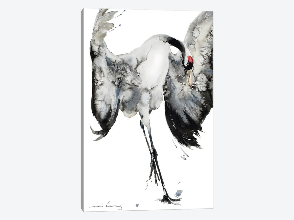 Prancing Crane by Soo Beng Lim 1-piece Canvas Art Print
