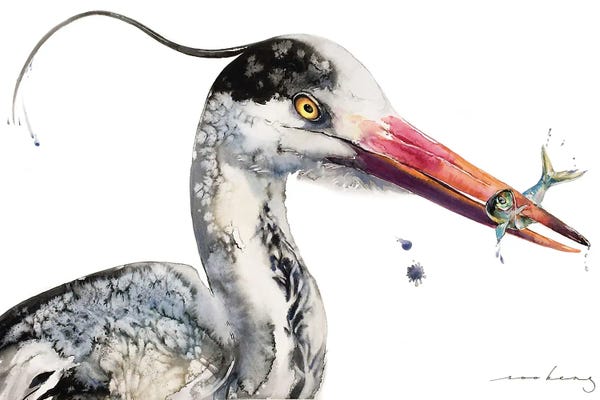 Soo Beng Lim: Blue Heron by Soo Beng Lim