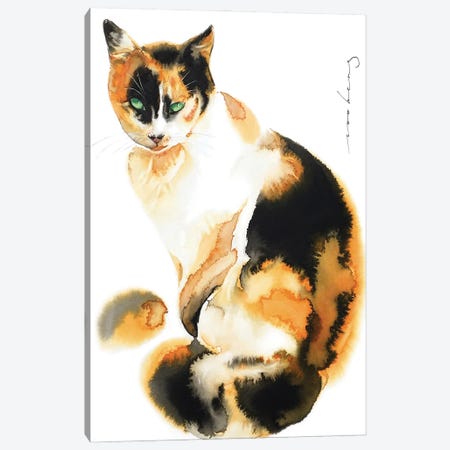 Cat Awaits Canvas Print #LIM387} by Soo Beng Lim Canvas Art