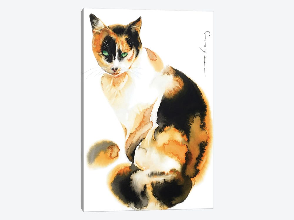 Cat Awaits by Soo Beng Lim 1-piece Canvas Print
