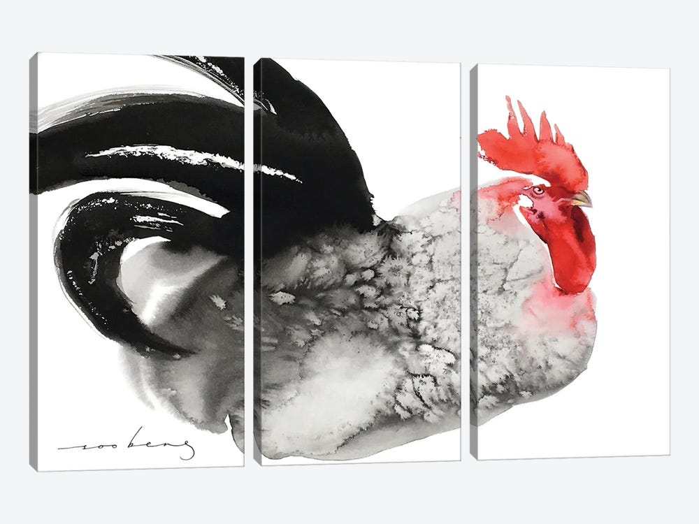 Chick Elegance by Soo Beng Lim 3-piece Canvas Print