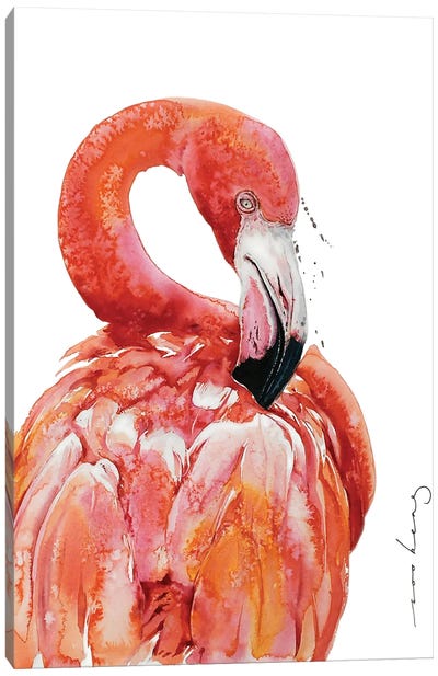 Flamingo Flair Canvas Art Print - Soo Beng Lim