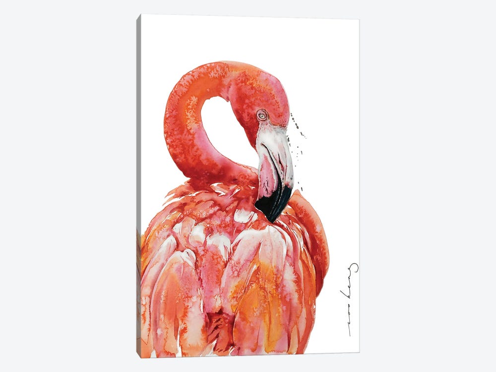 Flamingo Flair by Soo Beng Lim 1-piece Canvas Print