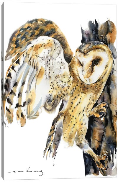 Owl Instinct Canvas Art Print - Soo Beng Lim
