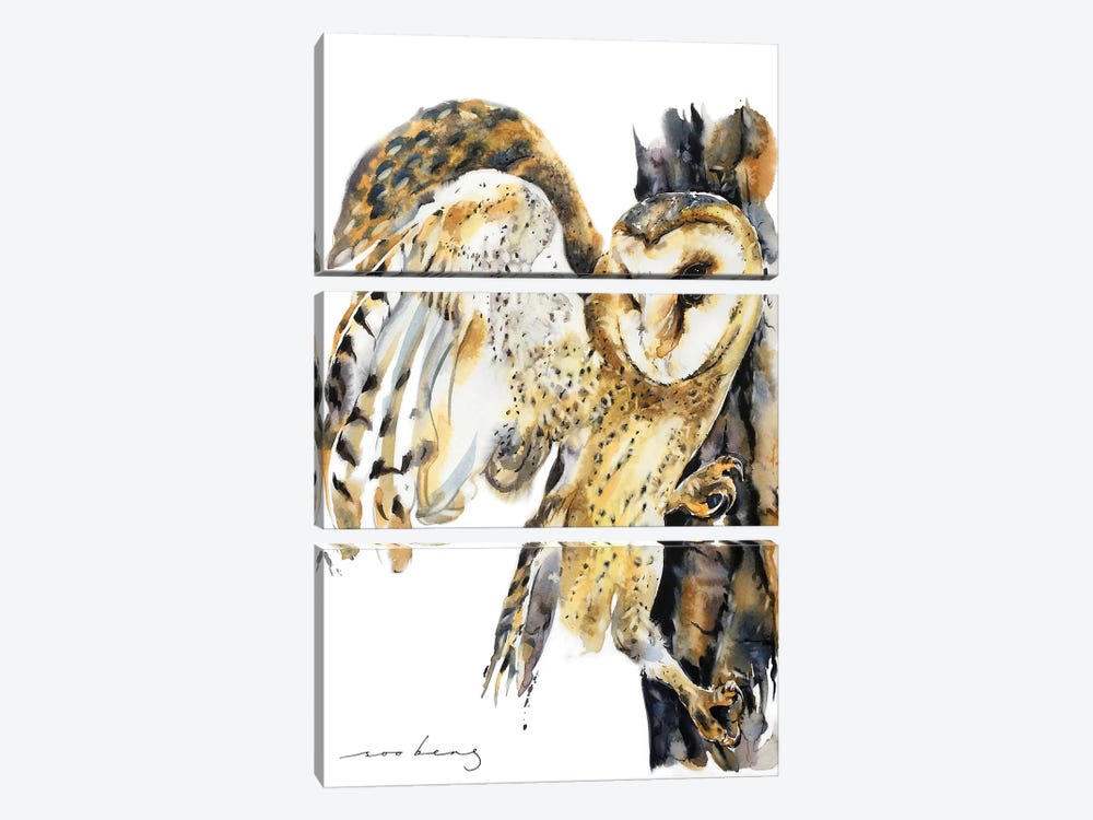 Owl Instinct by Soo Beng Lim 3-piece Canvas Artwork
