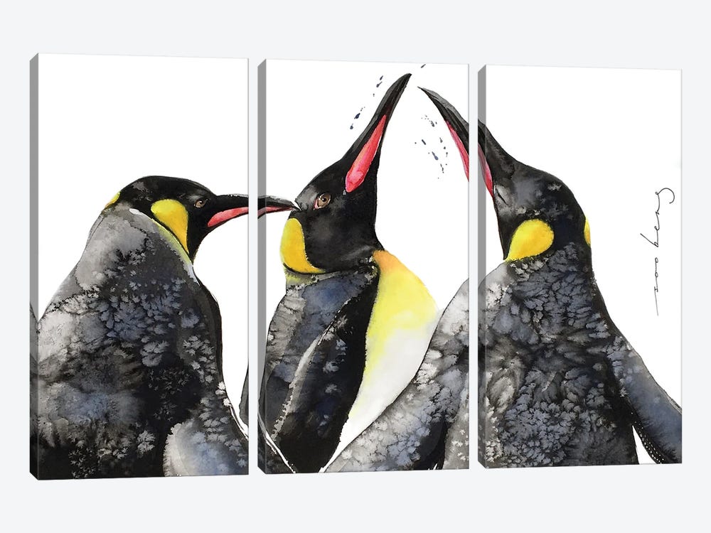 Penguin Communique by Soo Beng Lim 3-piece Art Print