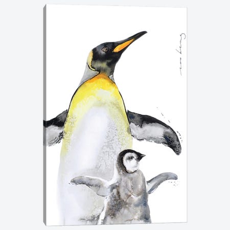 Penguin Menage Canvas Print #LIM397} by Soo Beng Lim Canvas Art Print