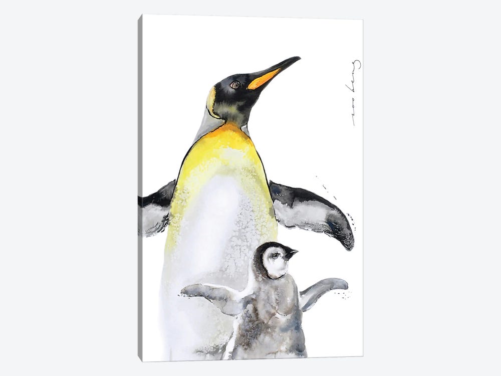 Penguin Menage by Soo Beng Lim 1-piece Canvas Artwork