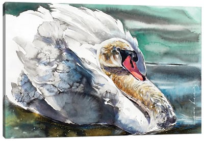 Swan Angel Canvas Art Print - Swan Art