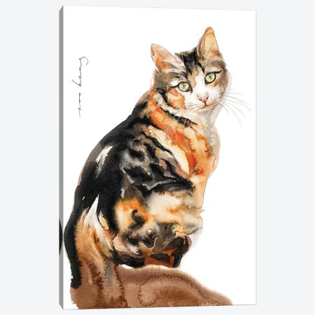 Cat Sense Canvas Print #LIM411} by Soo Beng Lim Art Print