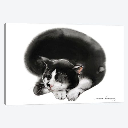 Cat Snooze Canvas Print #LIM412} by Soo Beng Lim Art Print