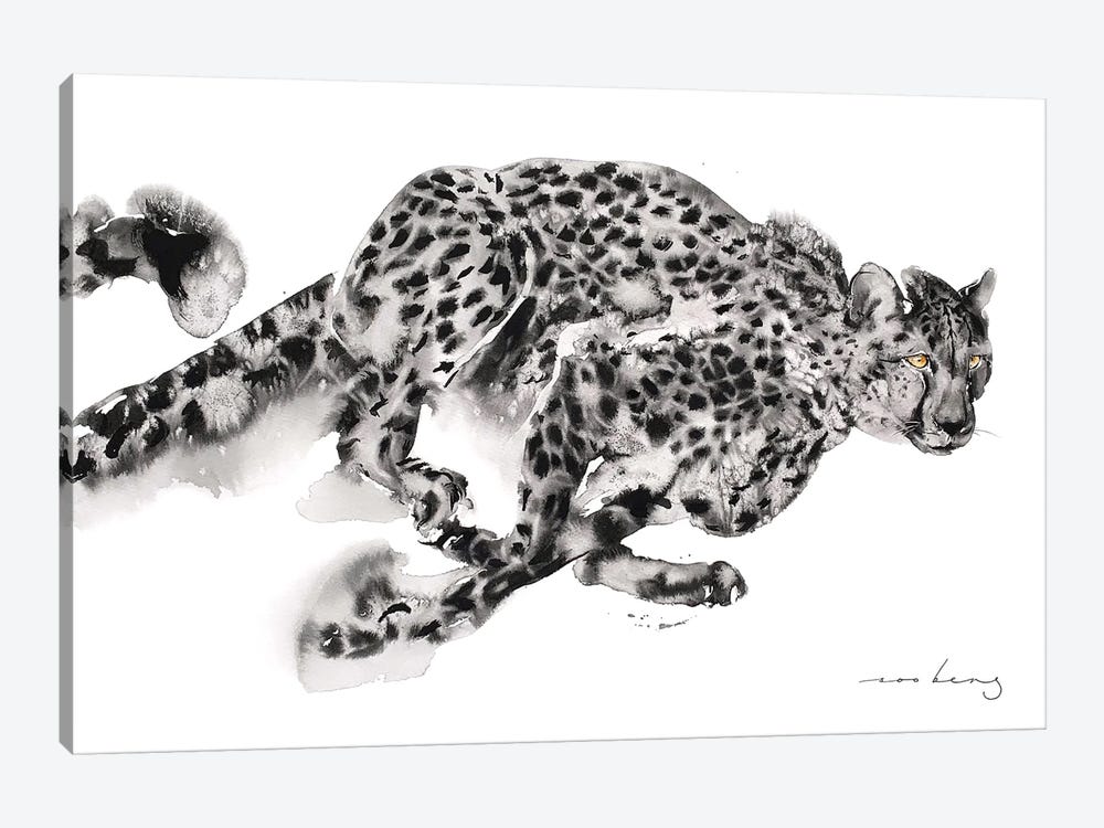 Cheetah Sprint by Soo Beng Lim 1-piece Canvas Wall Art
