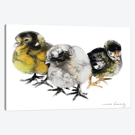Chick Cuties Canvas Print #LIM415} by Soo Beng Lim Canvas Artwork