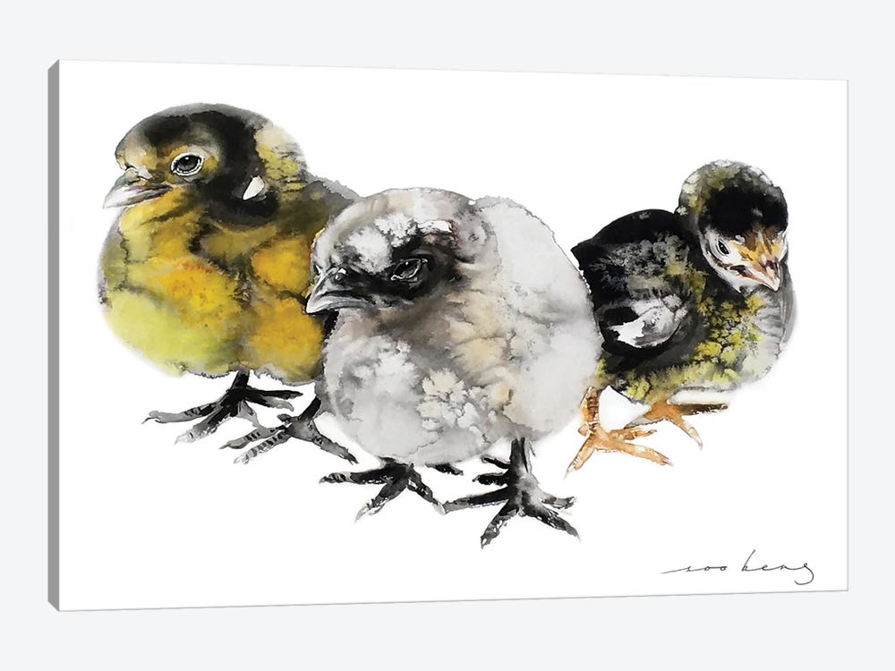 Chick Cuties by Soo Beng Lim 1-piece Canvas Print