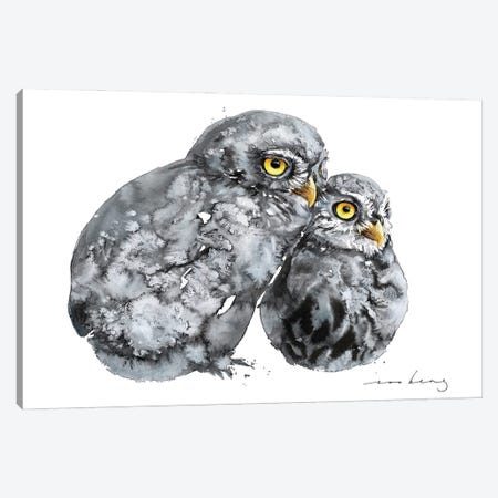 Chicky Owls Canvas Print #LIM416} by Soo Beng Lim Canvas Wall Art