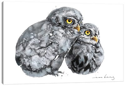 Chicky Owls Canvas Art Print - Soo Beng Lim