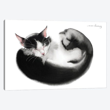 Dream Cat Canvas Print #LIM419} by Soo Beng Lim Canvas Print