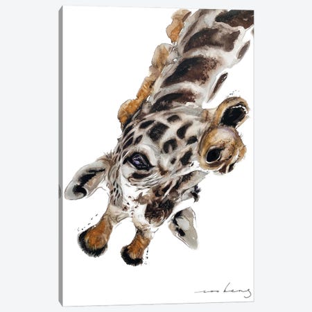 Hey Giraffe Canvas Print #LIM422} by Soo Beng Lim Canvas Art