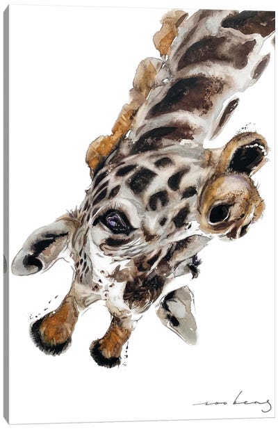 Hey Giraffe Canvas Art Print - Soo Beng Lim