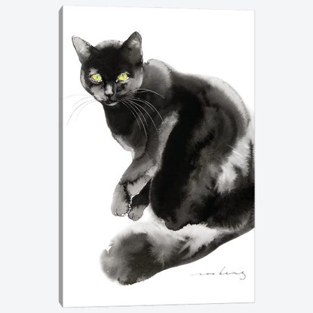 Kitty Thoughts Canvas Print #LIM424} by Soo Beng Lim Canvas Art Print