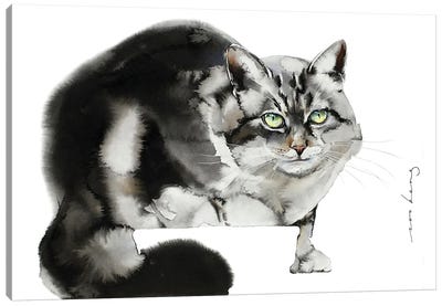 Kitty Treat Canvas Art Print - Soo Beng Lim