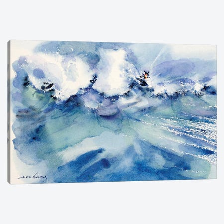 Crashing The Waves Canvas Print #LIM42} by Soo Beng Lim Canvas Art Print