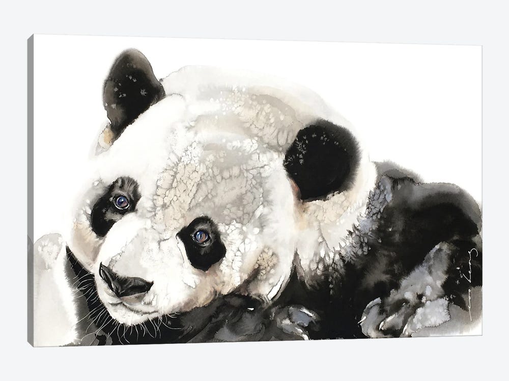 Panda Musings by Soo Beng Lim 1-piece Canvas Wall Art