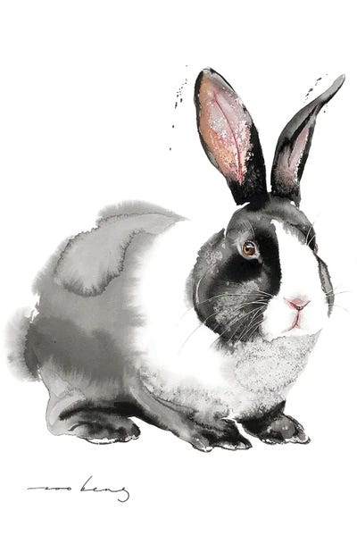 Prosperity Rabbit II by Soo Beng Lim framed canvas print