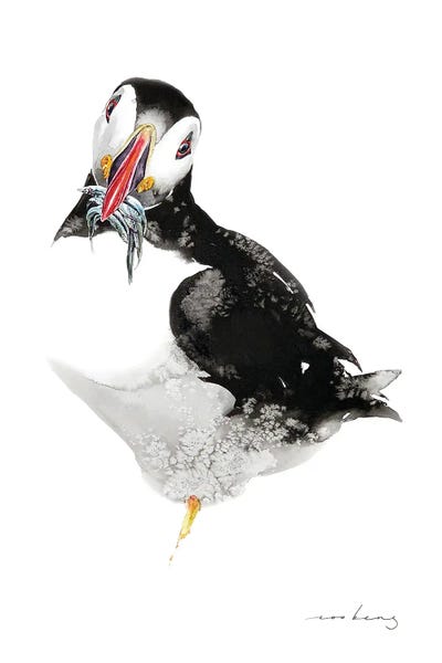 Puffin Pleasure by Soo Beng Lim canvas print