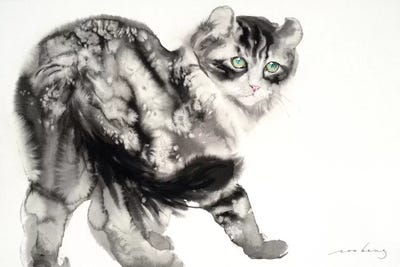 Demure Kitty by Soo Beng Lim canvas print
